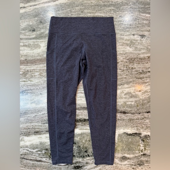 Aerie Heathered Navy High-Waisted Leggings “The Hugger Leggings” w/ Pockets XL - Picture 2 of 4